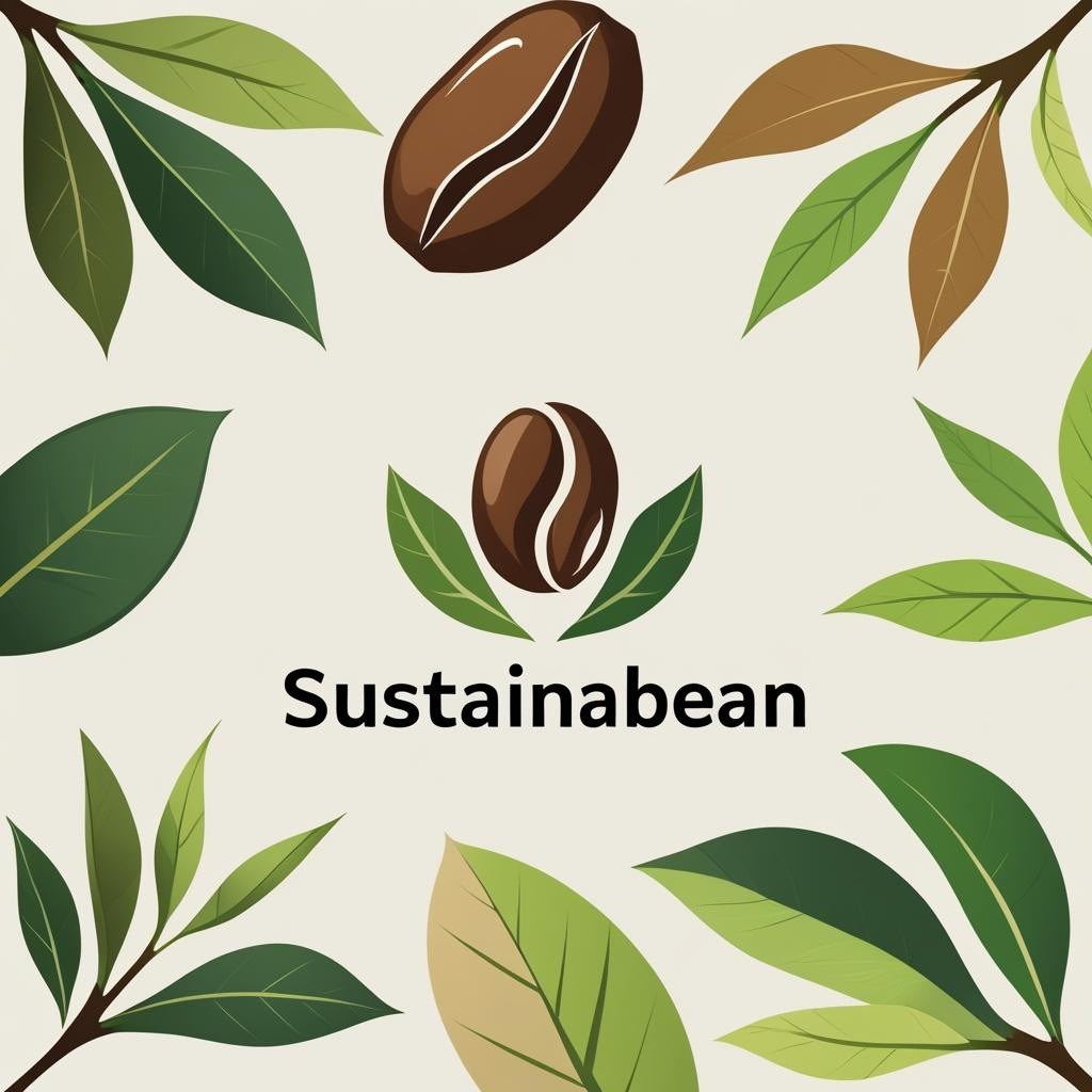 wordmark logo for sustainabean coffee brand