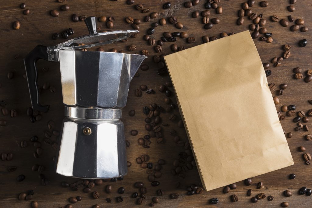 paper package geyser coffee maker